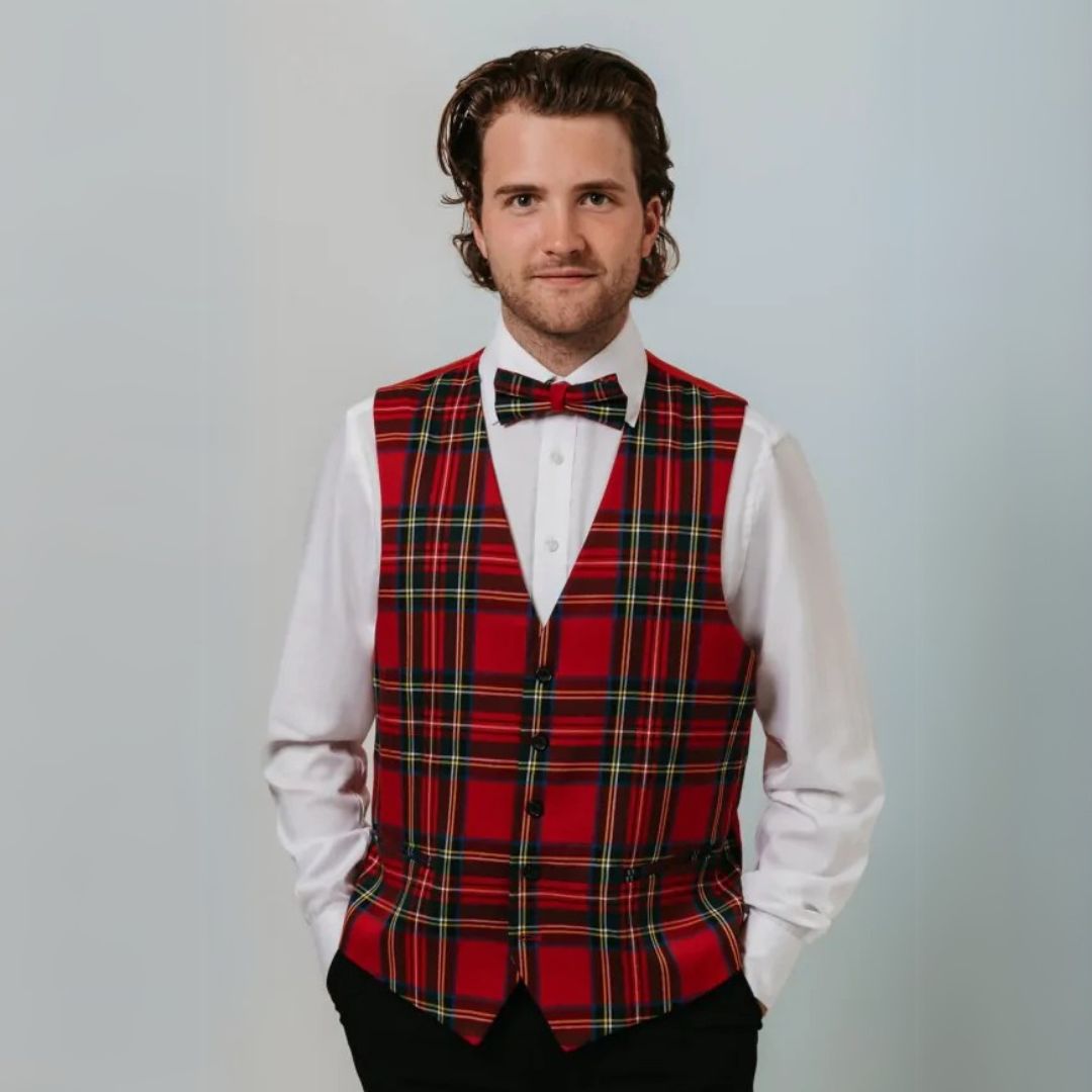Dobell Red Tartan Vest