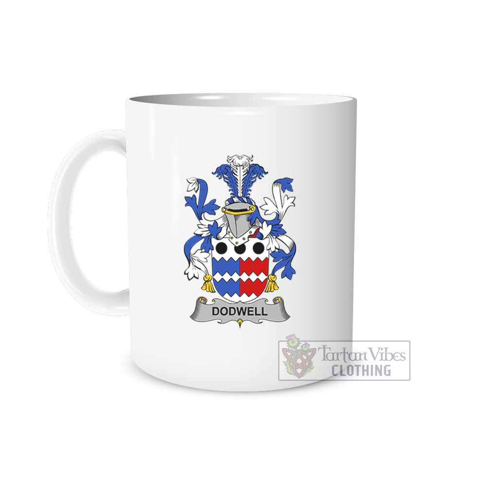 Dodwell Irish Clan Coat of Arms Ceramic Mug White - 2D-tartanvibesclothing