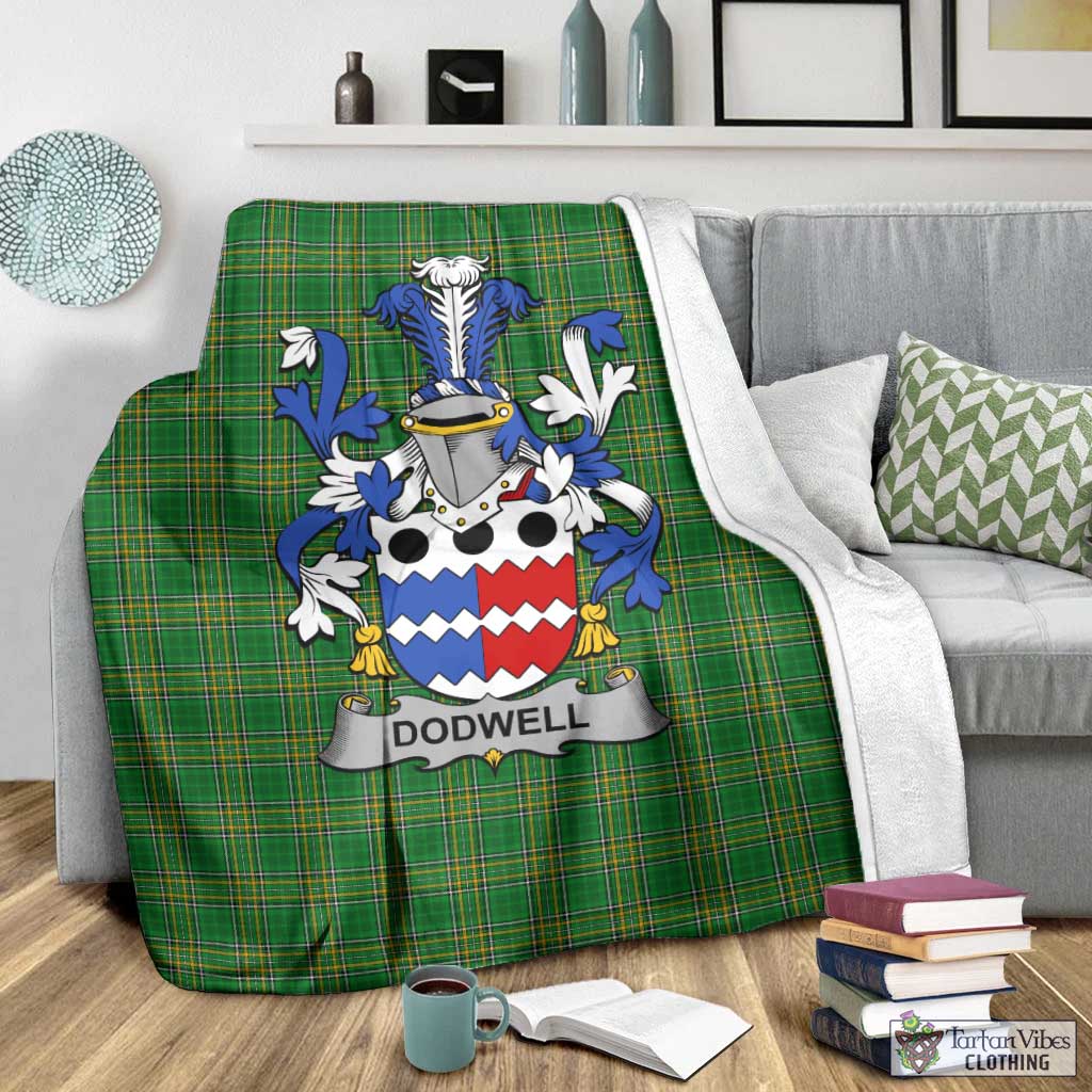 Dodwell Irish Clan Tartan Blanket with Coat of Arms - Tartan Vibes Clothing