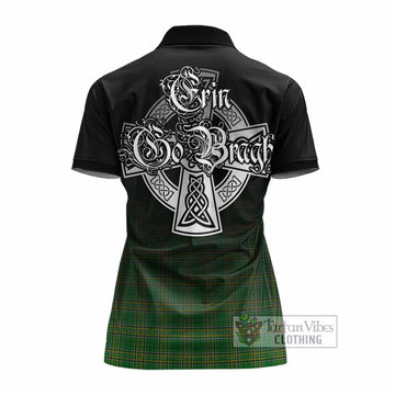 Dodwell Irish Clan Women's Polo Shirt with Coat of Arms Erin Go Bragh Celtic Inspired - Tartan Vibes Clothing