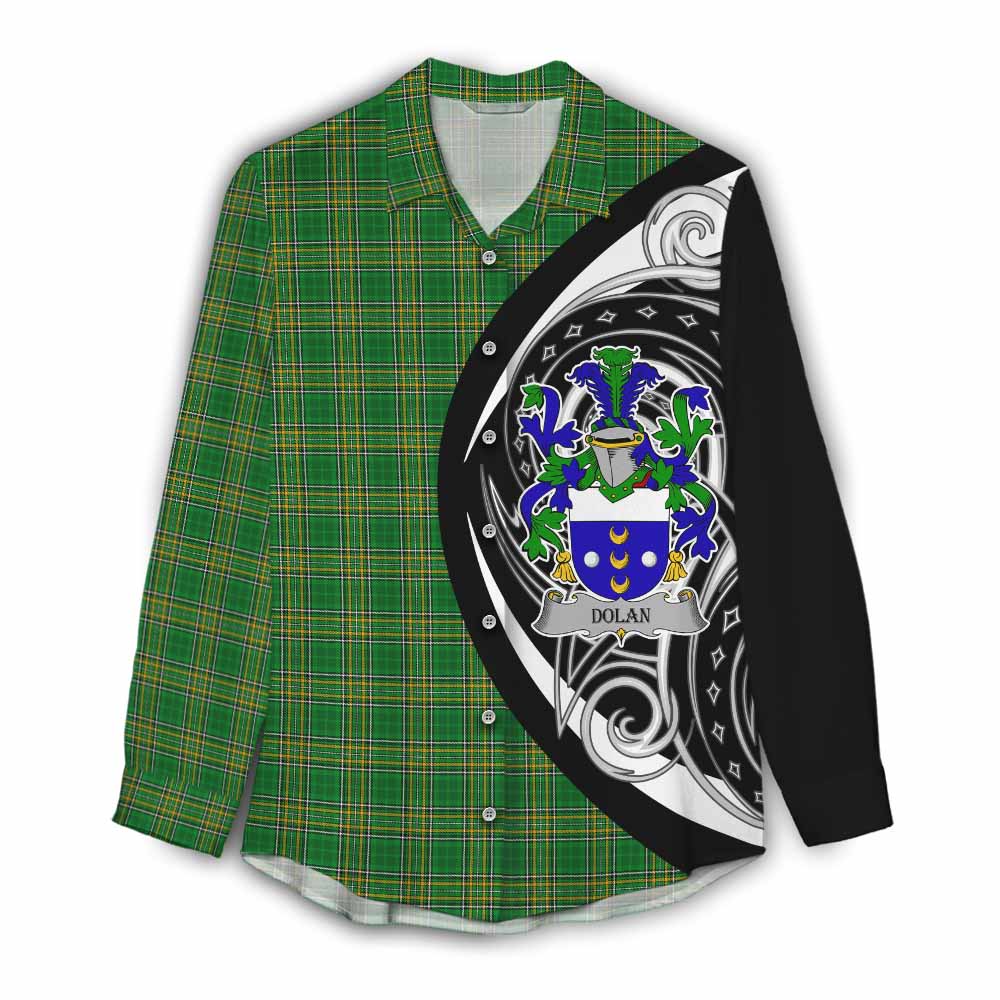 Dolan Irish Clan Women's Casual Shirt Celtic Circle Style Female - Tartan Vibes Clothing