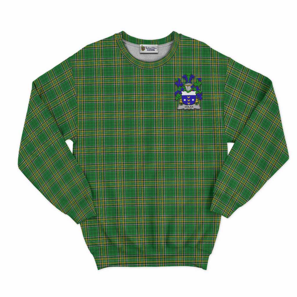 Dolan Irish Clan Tartan Sweatshirt with Coat of Arms Unisex - Tartan Vibes Clothing