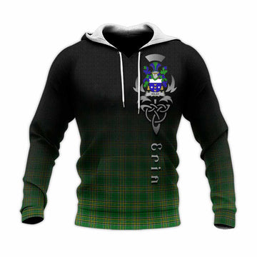 Dolan Irish Clan Knitted Hoodie with Coat of Arms Erin Go Bragh Celtic Inspired Unisex Knitted Pullover Hoodie - Tartan Vibes Clothing