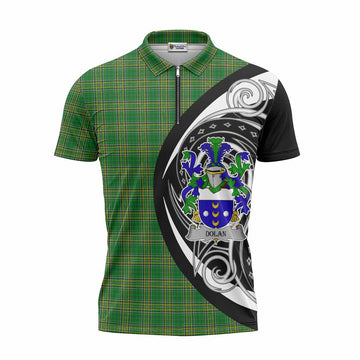Dolan Irish Clan Zipper Polo Shirt Celtic Circle Style Unisex - Tartan Vibes Clothing