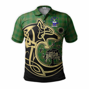 Dolan Irish Tartan Polo Shirt with Coat of Arms Celtic Wolf Style Kid - Tartan Vibes Clothing
