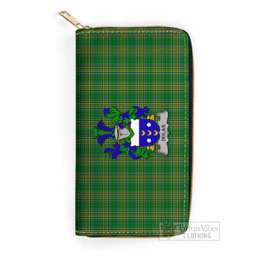Dolan Irish Clan Tartan Women's Leather Wallet with Coat of Arms