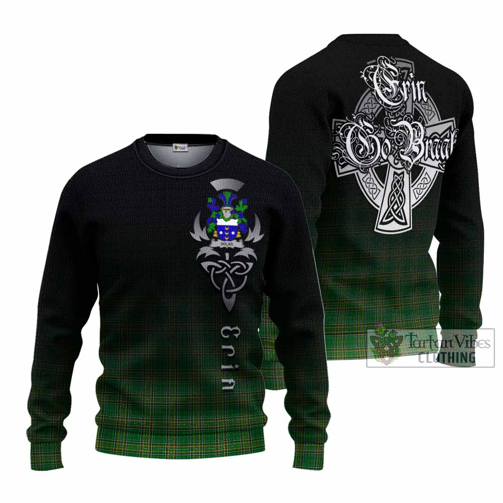 Dolan Irish Clan Knitted Sweater with Coat of Arms Erin Go Bragh Celtic Inspired - Tartan Vibes Clothing
