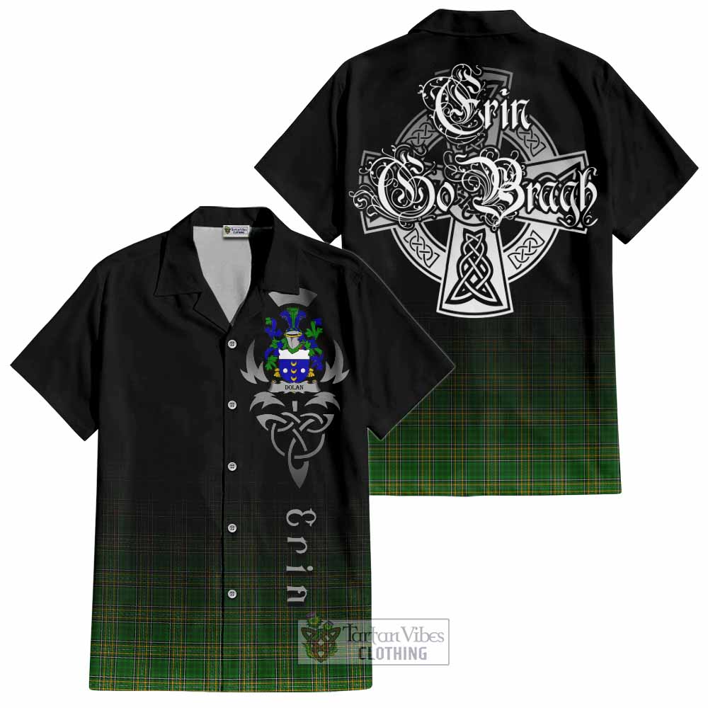 Dolan Irish Clan Hawaiian Shirt with Coat of Arms Erin Go Bragh Celtic Inspired - Tartan Vibes Clothing