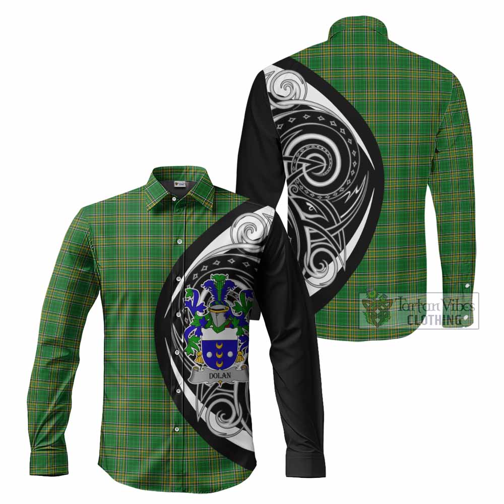 Dolan Irish Clan Long Sleeve Button Shirt Celtic Circle Style - Tartan Vibes Clothing