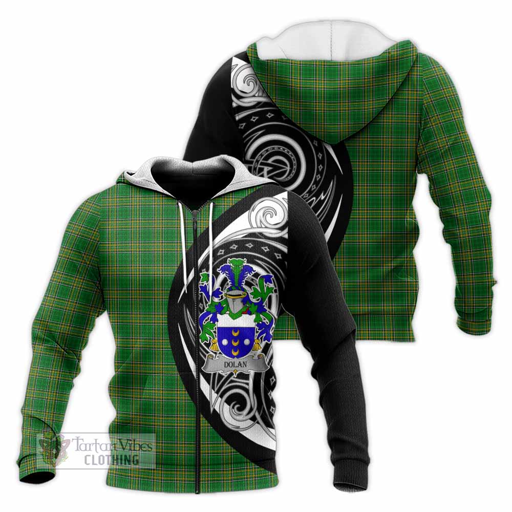 Tartan Vibes Clothing Dolan Irish Clan Knitted Hoodie Celtic Circle Style