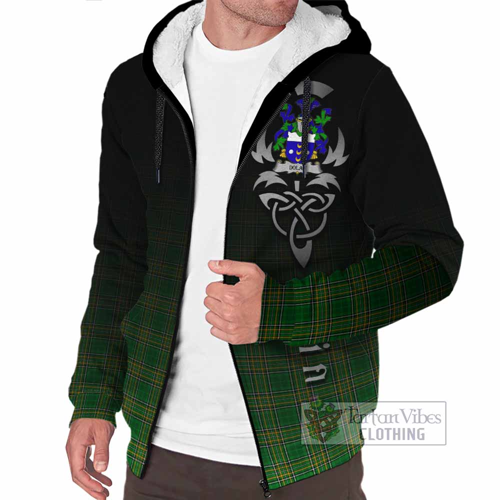 Dolan Irish Clan Sherpa Hoodie with Coat of Arms Erin Go Bragh Celtic Inspired - Tartan Vibes Clothing
