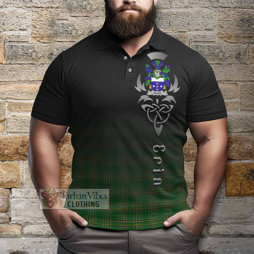 Dolan Irish Clan Polo Shirt with Coat of Arms Erin Go Bragh Celtic Inspired - Tartan Vibes Clothing