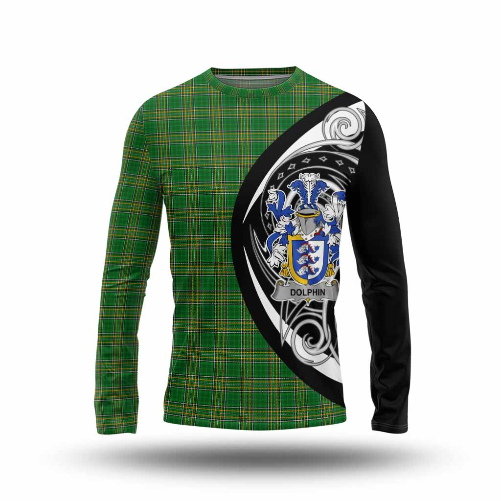 Dolphin Irish Clan Long Sleeve T-Shirt Celtic Circle Style Unisex - Tartan Vibes Clothing
