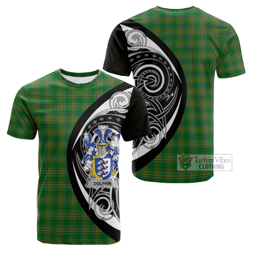 Tartan Vibes Clothing Dolphin Irish Clan Cotton T-shirt Celtic Circle Style