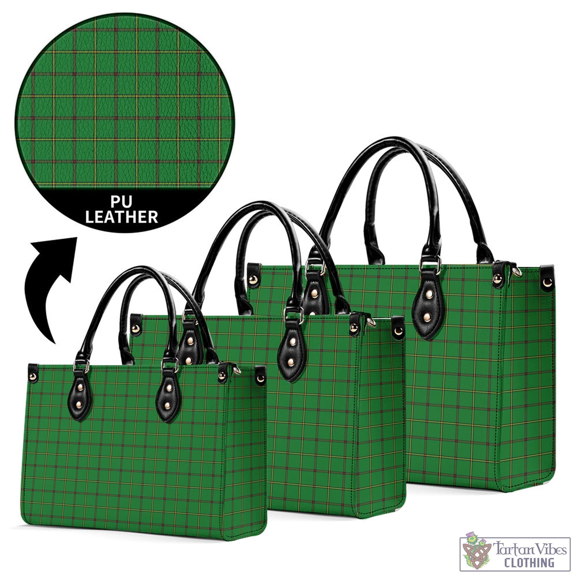 Don Tartan Luxury Leather Handbags - Tartan Vibes Clothing
