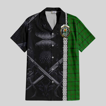 Don Tartan Hawaiian Shirt with Family Crest Cross Sword Thistle Celtic Vibes Kid - Tartan Vibes Clothing