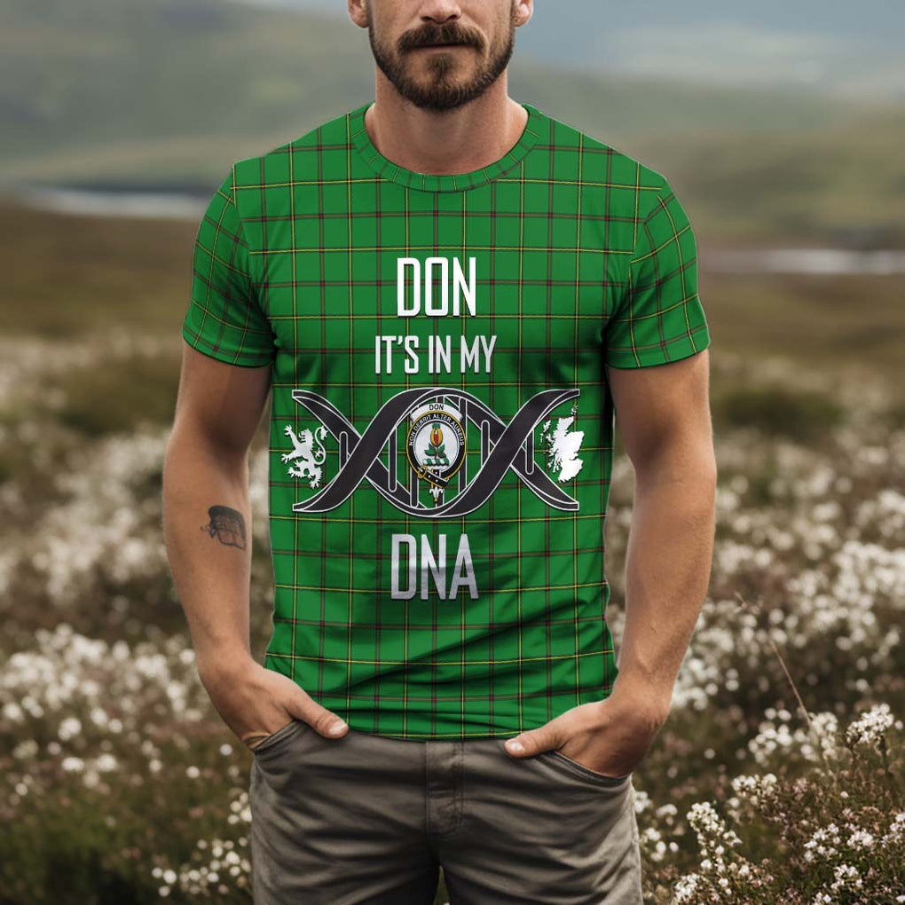 Don Tartan T-Shirt with Family Crest DNA In Me Style Kid's Shirt - Tartan Vibes Clothing