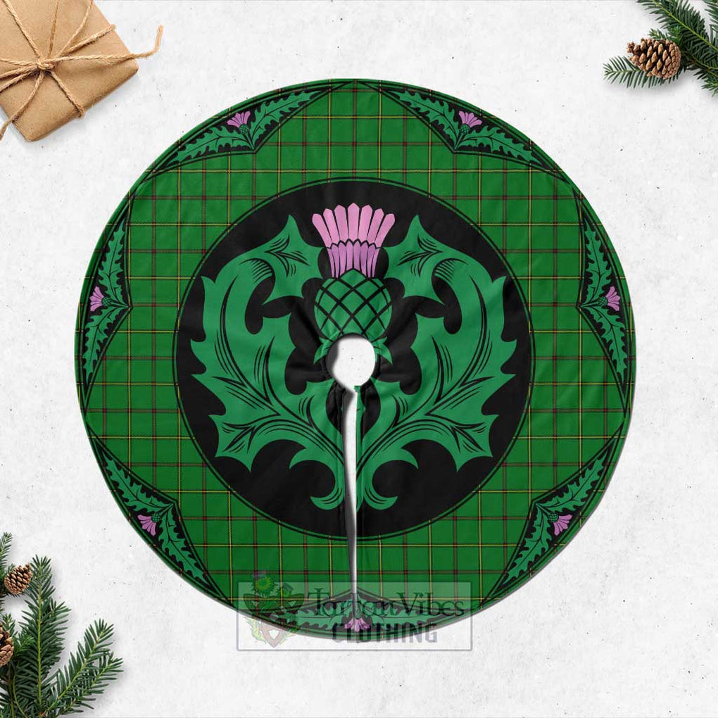 Don Tartan Christmas Tree Skirt Scottish Thistle Style Casual Tree Skirts - Tartan Vibes Clothing