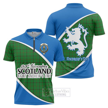Don Family Crest Tartan Zipper Polo Shirt Celebrate Saint Andrew's Day in Style Unisex - Tartan Vibes Clothing