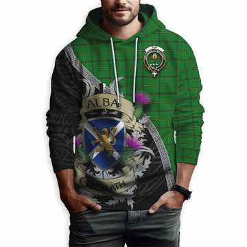 Don Tartan Family Crest Hoodie Lion Rampant Royal Thistle Shield Celtic Inspired Pullover Hoodie - Tartan Vibes Clothing