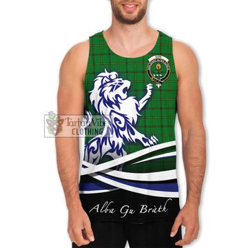 Don Tartan Men's Tank Top with Alba Gu Brath Regal Lion Emblem Men - Tartan Vibes Clothing