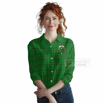 Don Tartan Women's Casual Shirt with Family Crest DNA In Me Style Female - Tartan Vibes Clothing