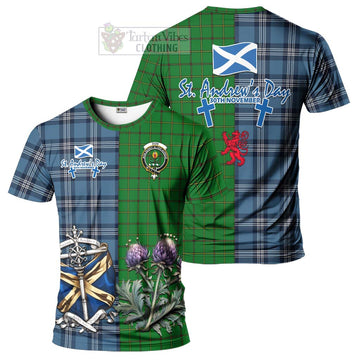 Don Tartan T-Shirt Happy St. Andrew's Day Half Tartan Style Kid's Shirt - Tartan Vibes Clothing