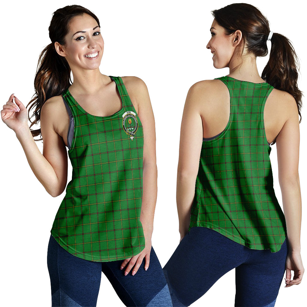Don Tartan Women Racerback Tanks with Family Crest 4XL - Tartan Vibes Clothing