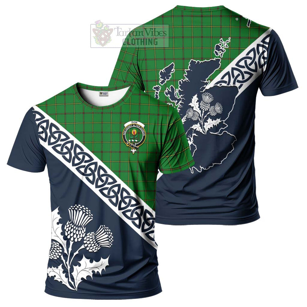 Don Tartan T-Shirt Featuring Thistle and Scotland Map Kid's Shirt - Tartanvibesclothing Store