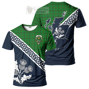 Don Tartan T-Shirt Featuring Thistle and Scotland Map Kid's Shirt - Tartanvibesclothing Store