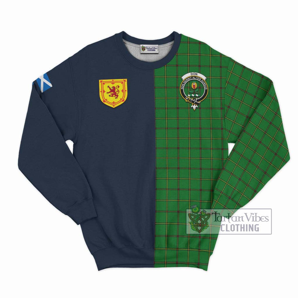 Don Tartan Sweatshirt Alba with Scottish Lion Royal Arm Half Style Unisex - Tartan Vibes Clothing