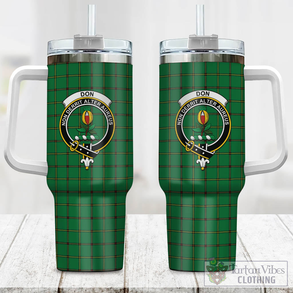 Don Tartan Tumbler with Handle with Family Crest One Size 40 OZ - Tartan Vibes Clothing