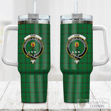 Don Tartan Tumbler with Handle with Family Crest One Size 40 OZ - Tartan Vibes Clothing