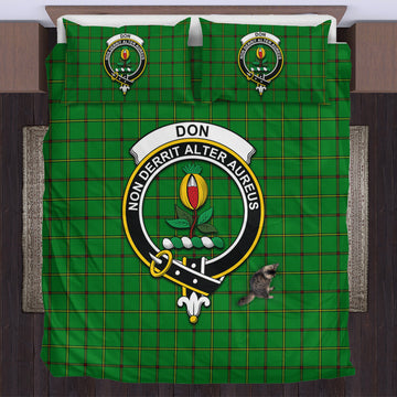 Don Tartan Bedding Set with Family Crest