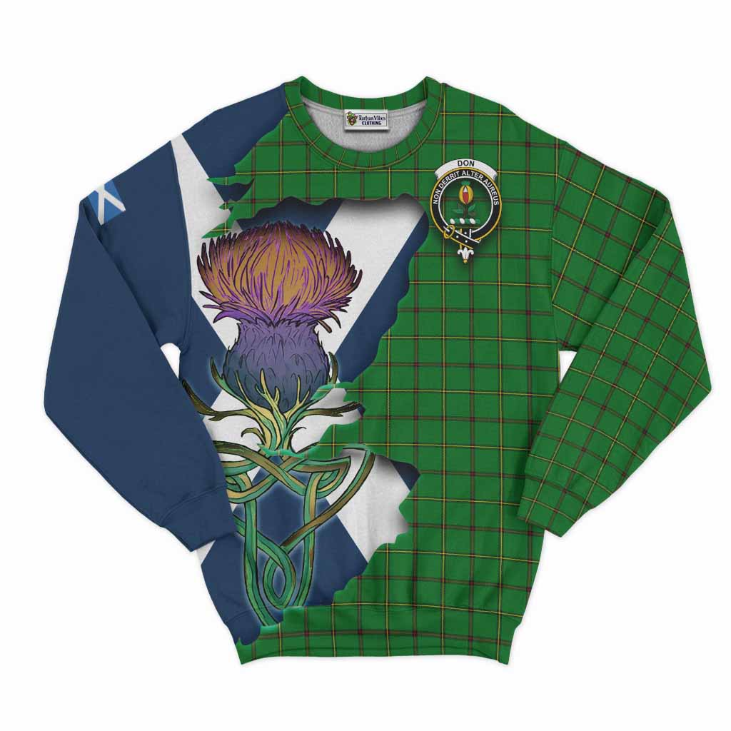 Don Tartan Family Crest Sweatshirt Scottish Thistle Celtic Inspired Unisex - Tartan Vibes Clothing