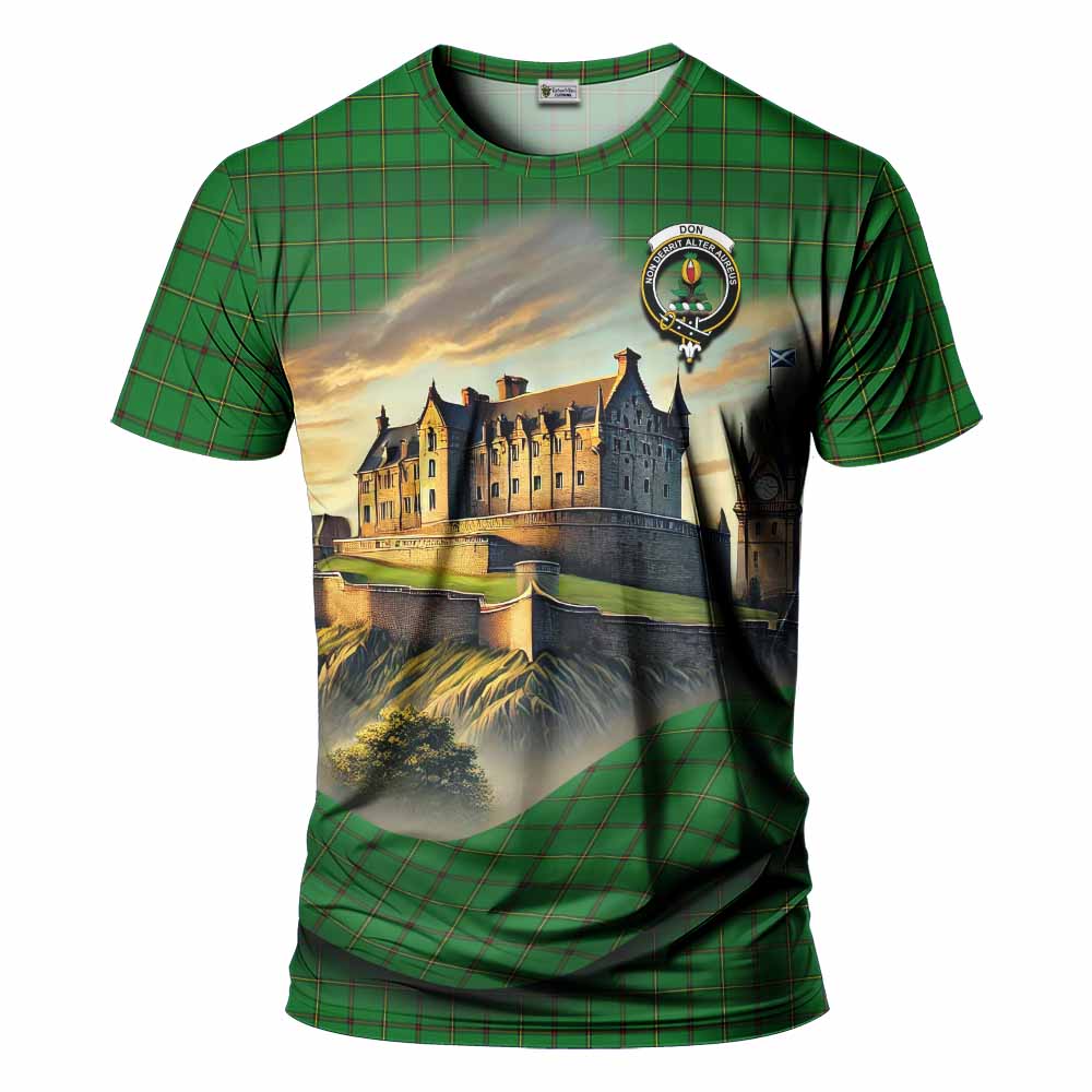 Don Tartan Family Crest T-Shirt with Scottish Ancient Castle Style Kid's Shirt - Tartan Vibes Clothing