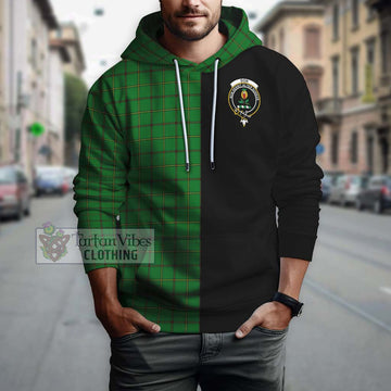 Don Tartan Hoodie with Family Crest and Half Of Me Style Zip Hoodie - Tartan Vibes Clothing