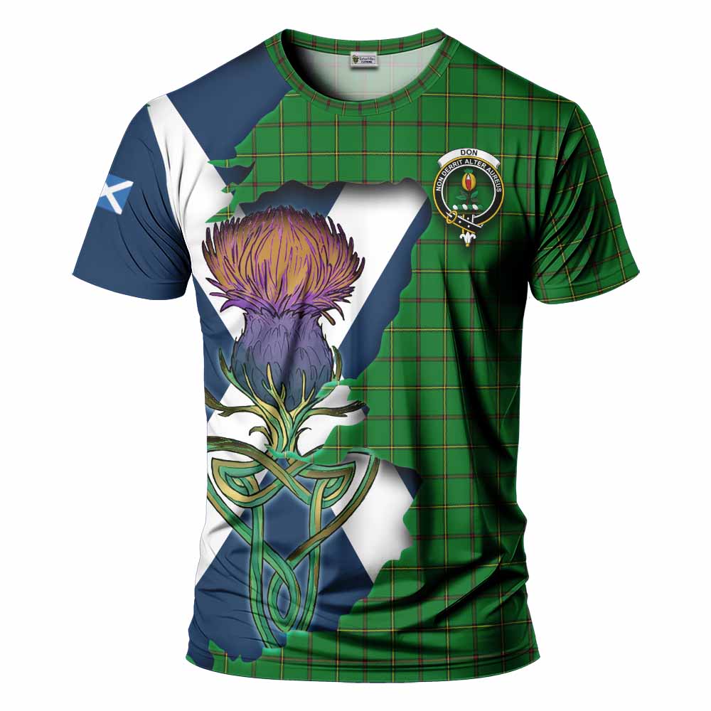Don Tartan Family Crest T-Shirt Scottish Thistle Celtic Inspired Kid's Shirt - Tartan Vibes Clothing