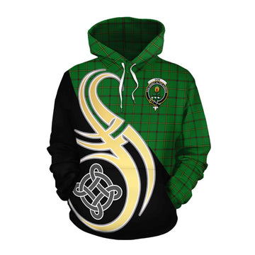 Don Tartan Cotton Hoodie with Family Crest and Celtic Symbol Style Pullover Hoodie XS - Tartan Vibes Clothing