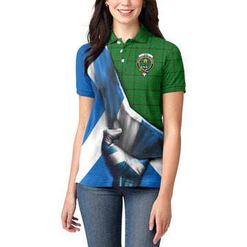 Don Tartan Women's Polo Shirt with Family Crest Scotland Patriotic Style Women - Tartan Vibes Clothing