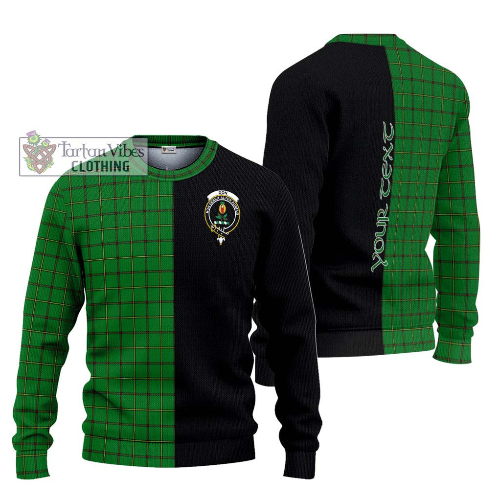 Don Tartan Ugly Sweater with Family Crest and Half Of Me Style Unisex - Tartan Vibes Clothing