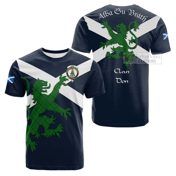 Don Tartan Lion Rampant Cotton T-shirt Proudly Display Your Heritage with Alba Gu Brath and Clan Name Kid's Shirt - Tartan Vibes Clothing