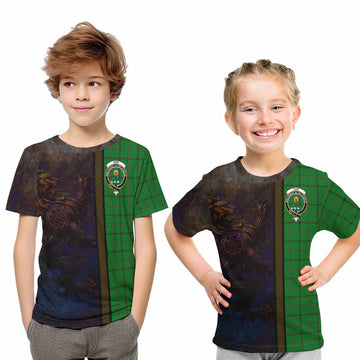 Don Tartan Family Crest Kid T-Shirt Alba Gu Brath Be Brave Lion Ancient Style Youth XL Size14 - Tartan Vibes Clothing