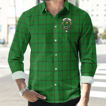 Don Tartan Long Sleeve Button Up Shirt with Family Crest