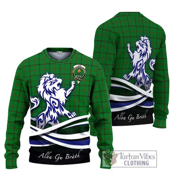 Don Tartan Ugly Sweater with Alba Gu Brath Regal Lion Emblem Unisex - Tartan Vibes Clothing