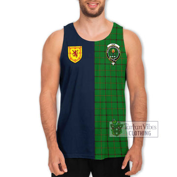 Don Tartan Men's Tank Top Alba with Scottish Lion Royal Arm Half Style Men - Tartan Vibes Clothing