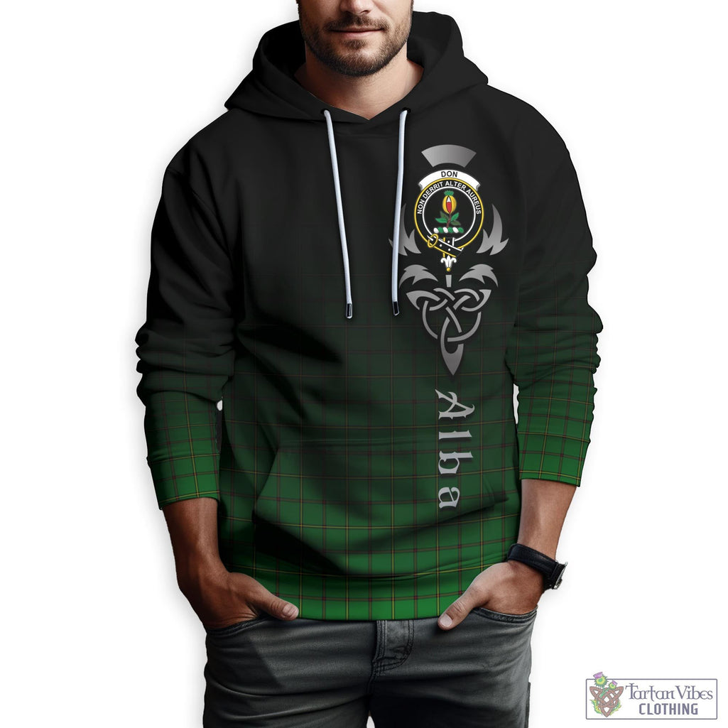 Don Tartan Hoodie Featuring Alba Gu Brath Family Crest Celtic Inspired Zip Hoodie - Tartan Vibes Clothing