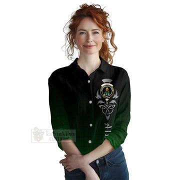 Don Tartan Women's Casual Shirt Featuring Alba Gu Brath Family Crest Celtic Inspired Female - Tartan Vibes Clothing