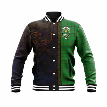 Tartan Vibes Clothing Don Tartan Family Crest Baseball Jacket Alba Gu Brath Be Brave Lion Ancient Style