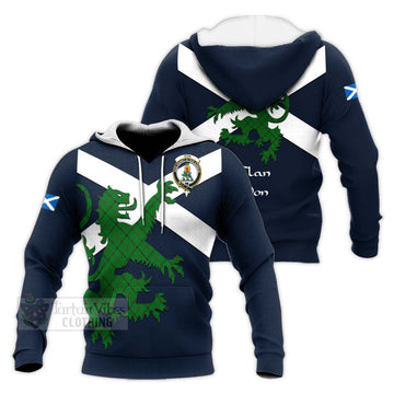 Don Tartan Lion Rampant Knitted Hoodie Proudly Display Your Heritage with Alba Gu Brath and Clan Name Unisex Knitted Pullover Hoodie - Tartan Vibes Clothing
